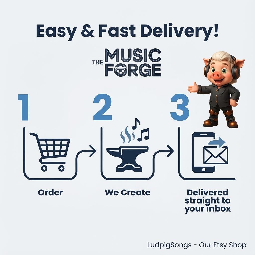 Any Occasion Personalized Song x2 | Custom Music Gift in 15+ Languages | Ludpig